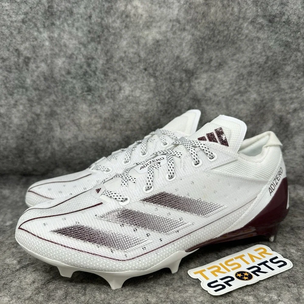Adidas Adizero Electric Football Cleats Mens Size 7.5 White Team Maroon IE4376